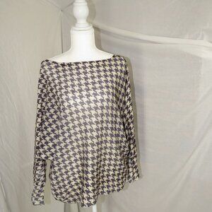 VINTAGE ITALIAN HOUNDSTOOTH KNIT SWEATER | Made in Italy | Y2K Aesthetic